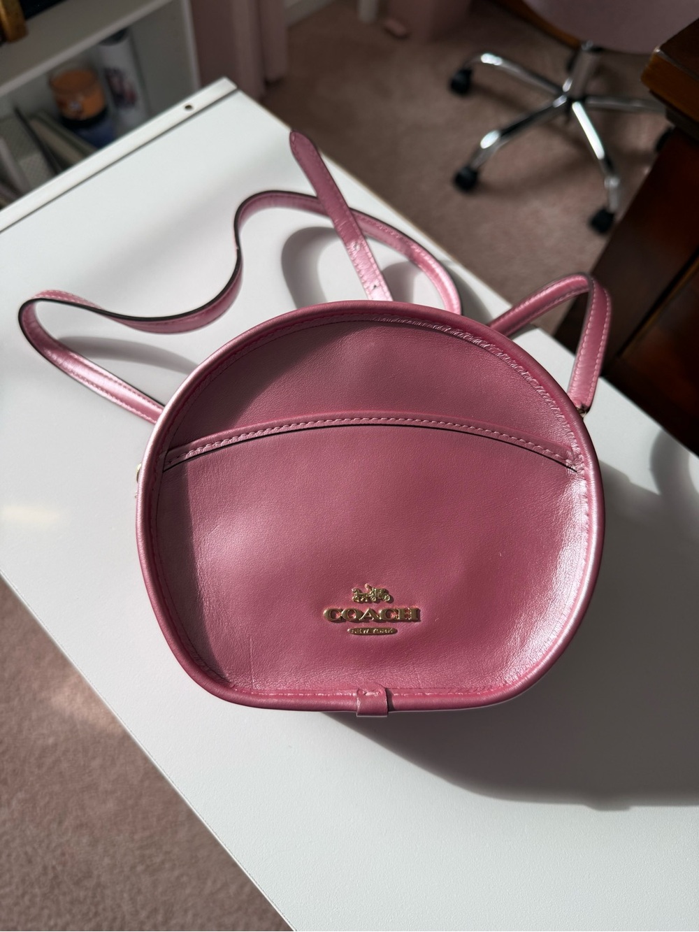 COACH Pink Round Canteen Crossbody